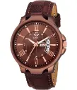 Brown Leather Analog Men's Watch