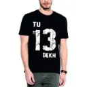 Ruggstar Men Black Printed Round Neck Dry Fit T-Shirt