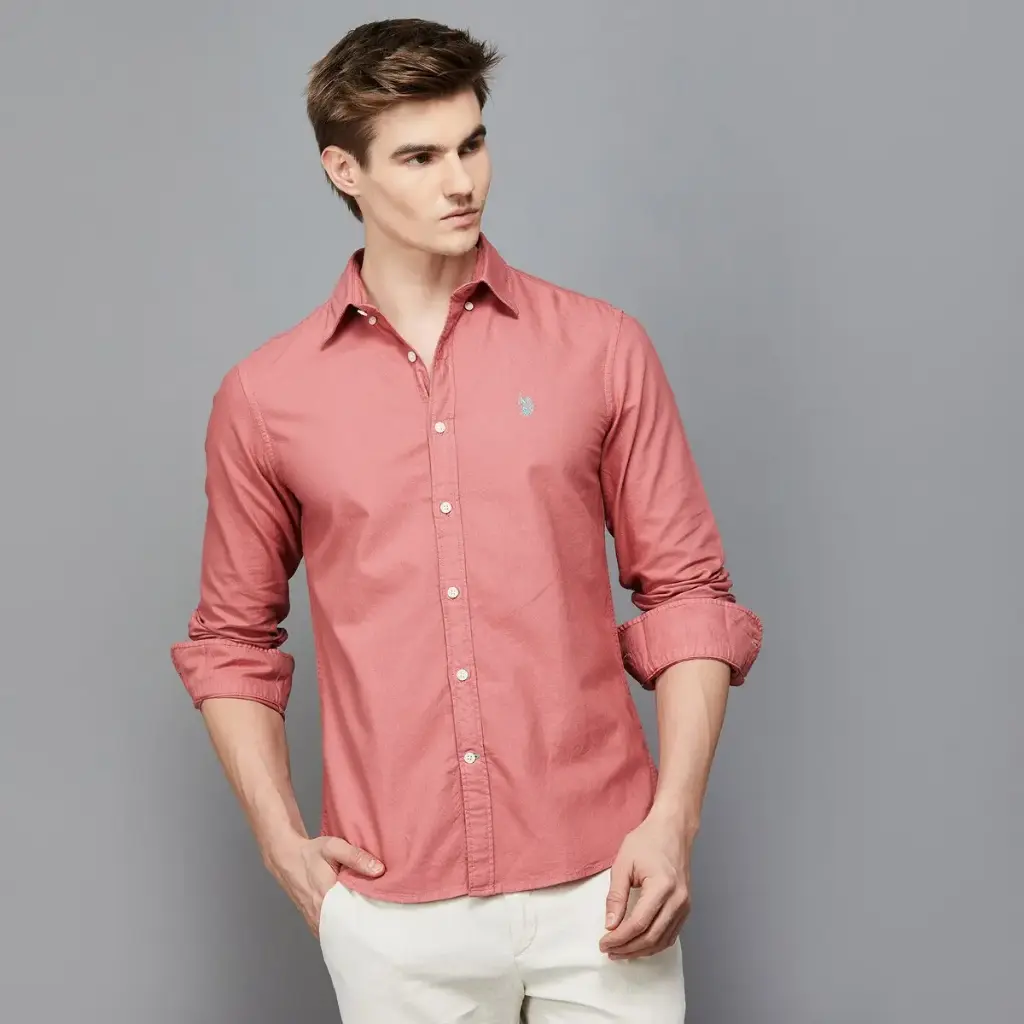 U.S. POLO ASSN. Men Solid Regular Fit Casual Shirt