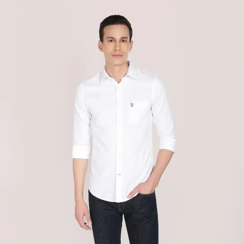 U.S. POLO ASSN. Men Solid Regular Fit Casual Shirt