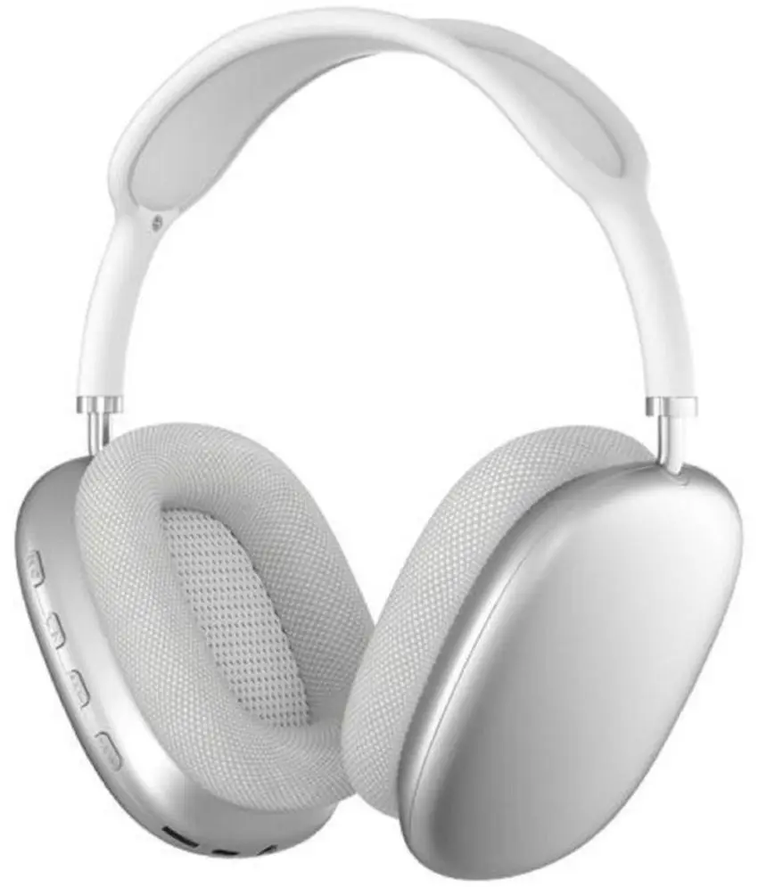 OLIVEOPS P9 Silver Headphones Bluetooth Bluetooth Headphone On Ear 4 Hours Playback Active Noise cancellation IPX4(Splash & Sweat Proof) Silver