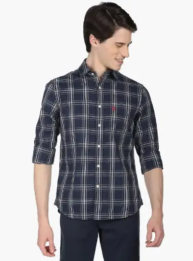 U.S. POLO ASSN. Men Tartan Checked Regular Fit Casual Shirt